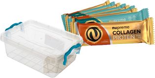 Nupreme Proteinové tyčinky s kolagenem v plastové dóze mix 12 x 50 g