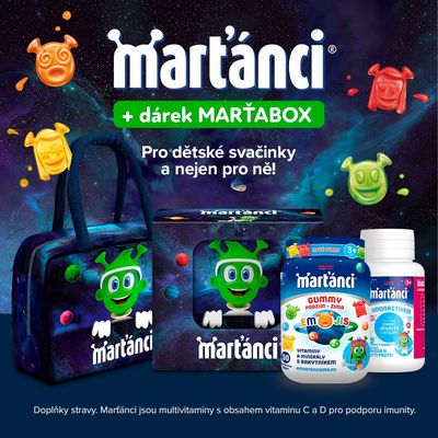 Marťánci multivitamin + dárek MARŤABOX 100 ks
