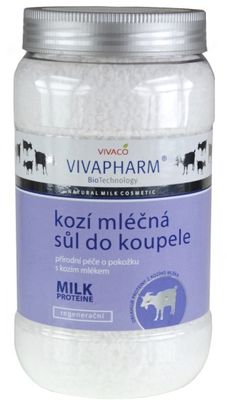VivaPharm Sůl do koupele s kozím mlékem 1200 g