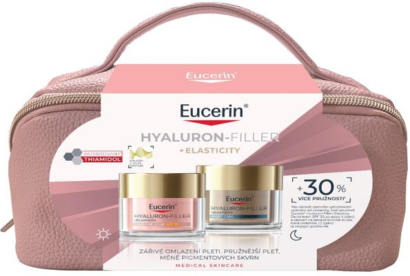 Eucerin Hyaluron Filler+Elasticity Rosé vánoční balení 2 x 50 ml
