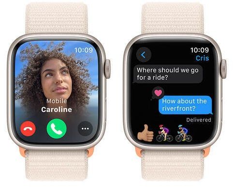 Apple Watch Series 9 45mm Hvězdně bílý hliník s hvězdně bílým provlékacím řemínkem