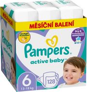 Pampers Active Baby plenky vel. 6, 13-18 kg, 128 ks