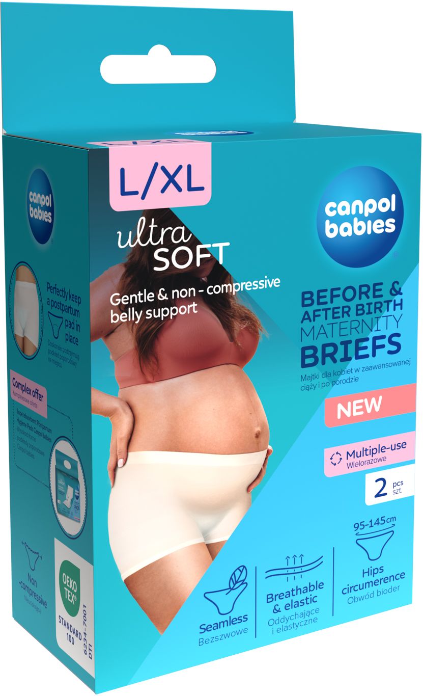 Canpol babies Těhotenské a poporodní kalhotky 2v1 L/XL 2 ks