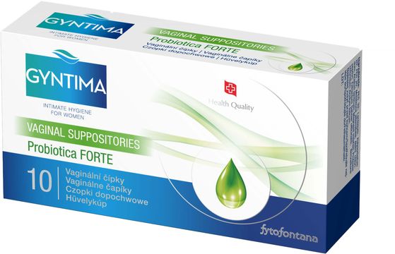 Gyntima Vaginální čípky Probiotica Forte 10 ks