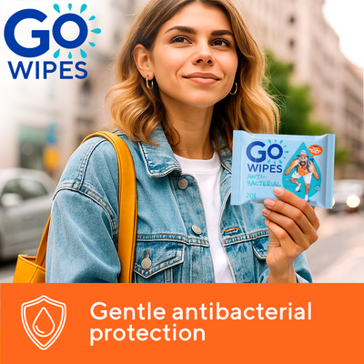 GoWipes Osvěžující vlhčené ubrousky s antibakteriálním účinkem Plastic Free 20 ks