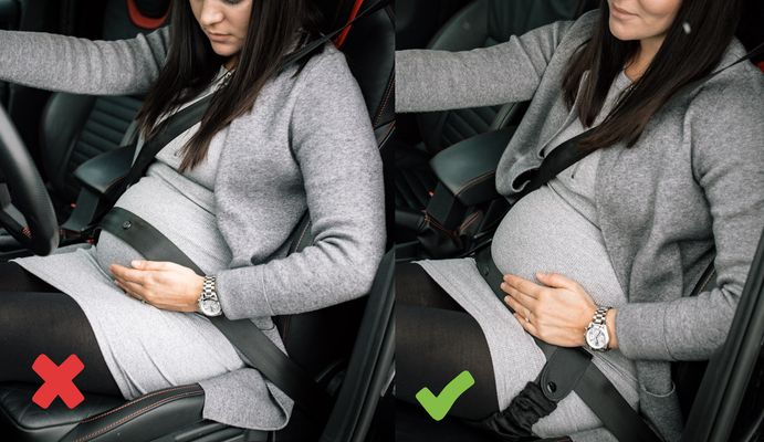 Zopa Těhotenský pás do auta Mummy belt black