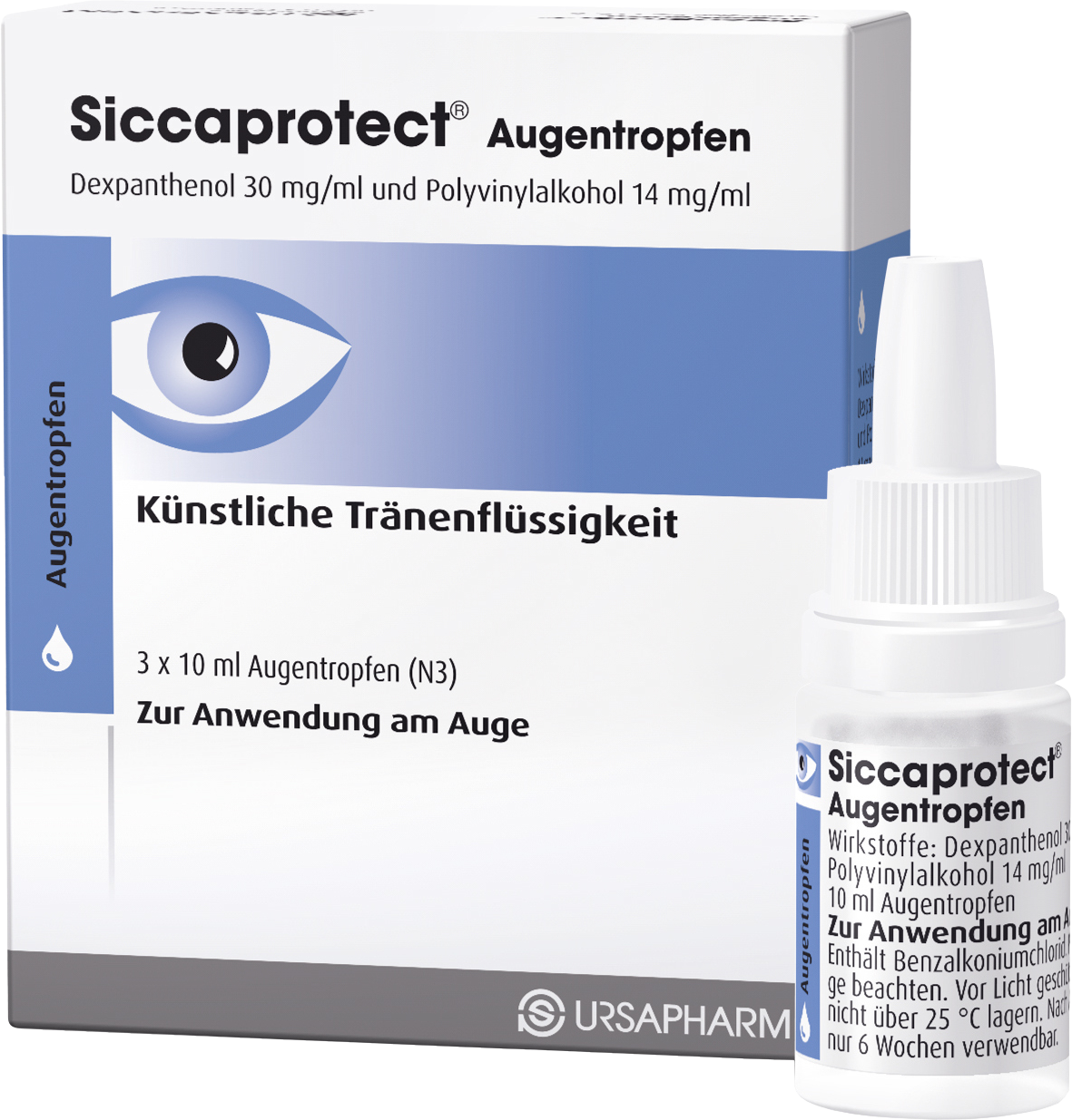 Siccaprotect oční kapky roztok 3 x 10 ml