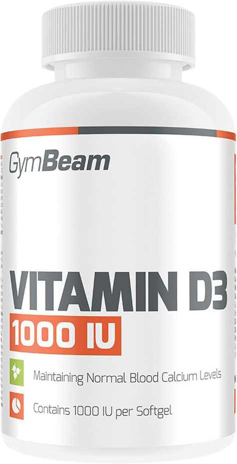 GymBeam Vitamín D3 1000 IU fudge brownie 60 kapslí