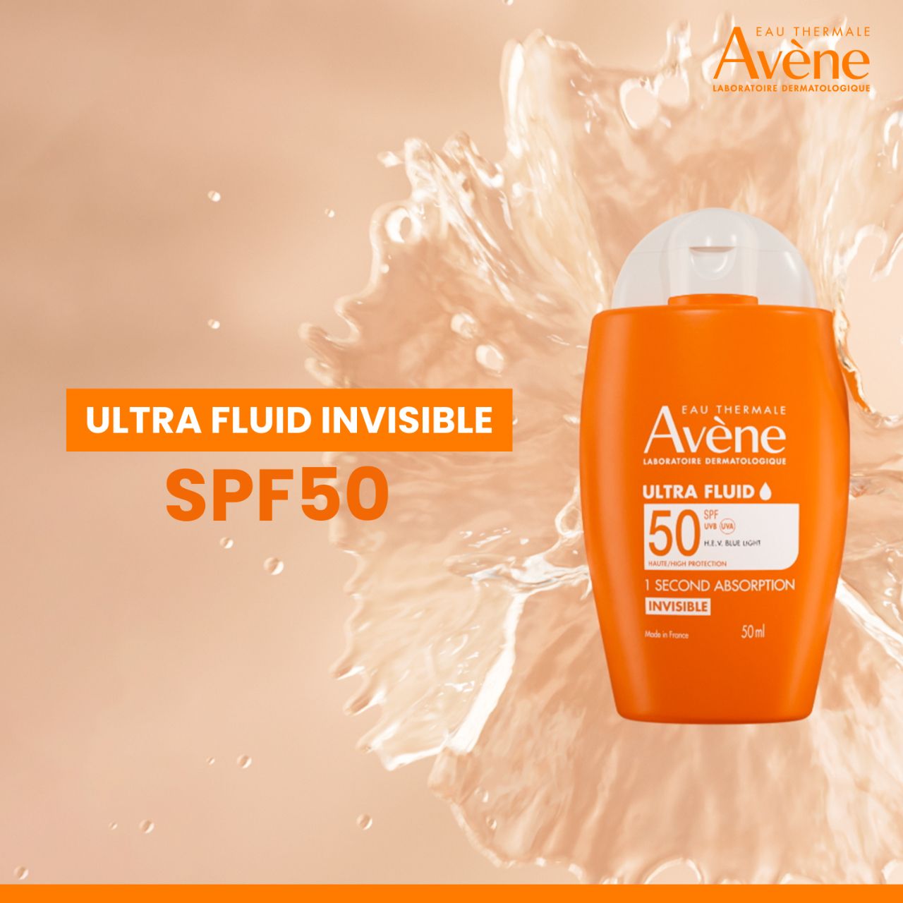 Avène Sun Ultra fluid Invisible SPF50 50 ml