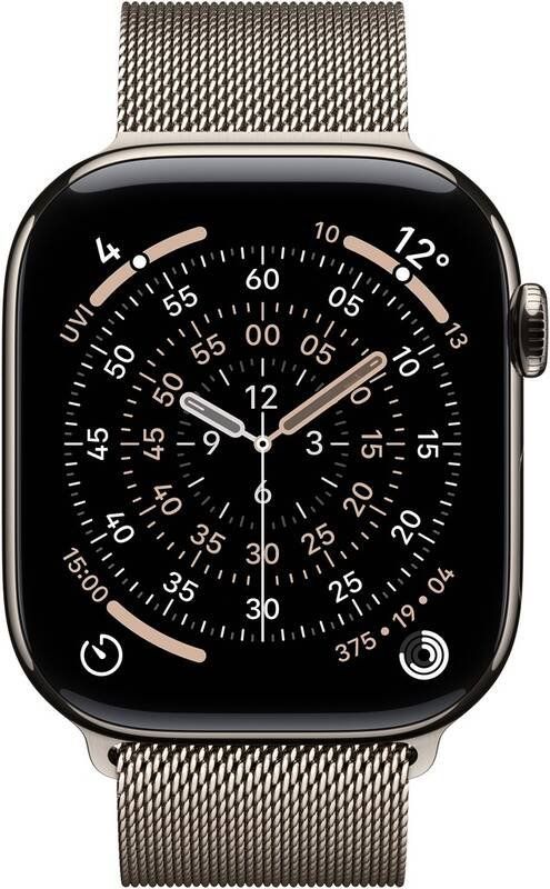 Apple Watch 11 GPS + Cellular 46mm Přírodní titan s přírodním milánským tahem- M/L
