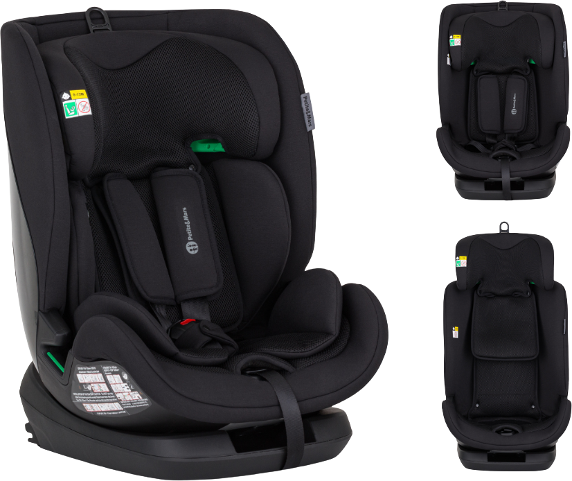Petite&Mars Autosedačka Prime Pro i-Size Coal Black Air 76-150 cm (9-36 kg)