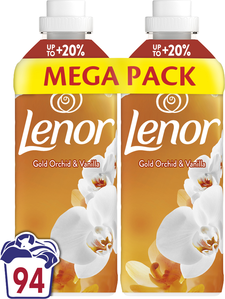 Lenor Aviváž, Orchid & Vanilla, 94 praní, 2 x 987 ml