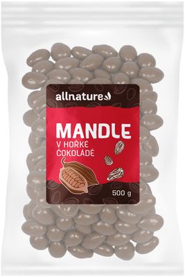 Allnature Mandle v hořké čokoládě 500 g
