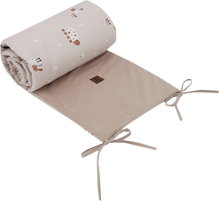Eko Chránič do postýlky VELVET Bees Beige