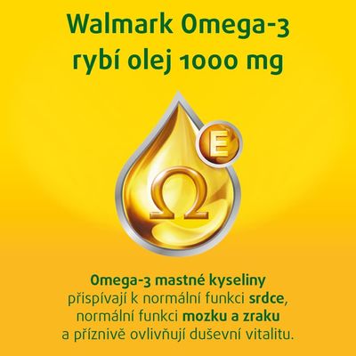 Walmark Plus Omega-3 rybí olej 1000mg 180 kapslí