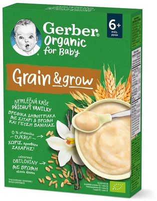 Gerber Organic nemléčná kaše s příchutí vanilky 200 g