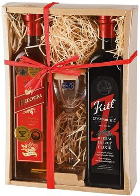 Kitl Dárkové balení pro muže (Životabudič+Medovina) 2 x 500 ml