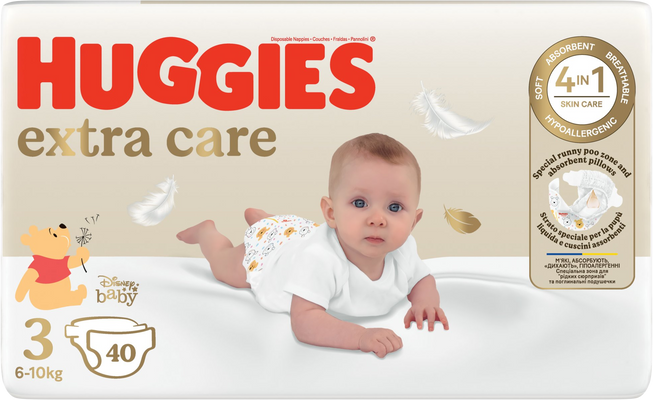 Huggies® Extra Care 3, 40 ks
