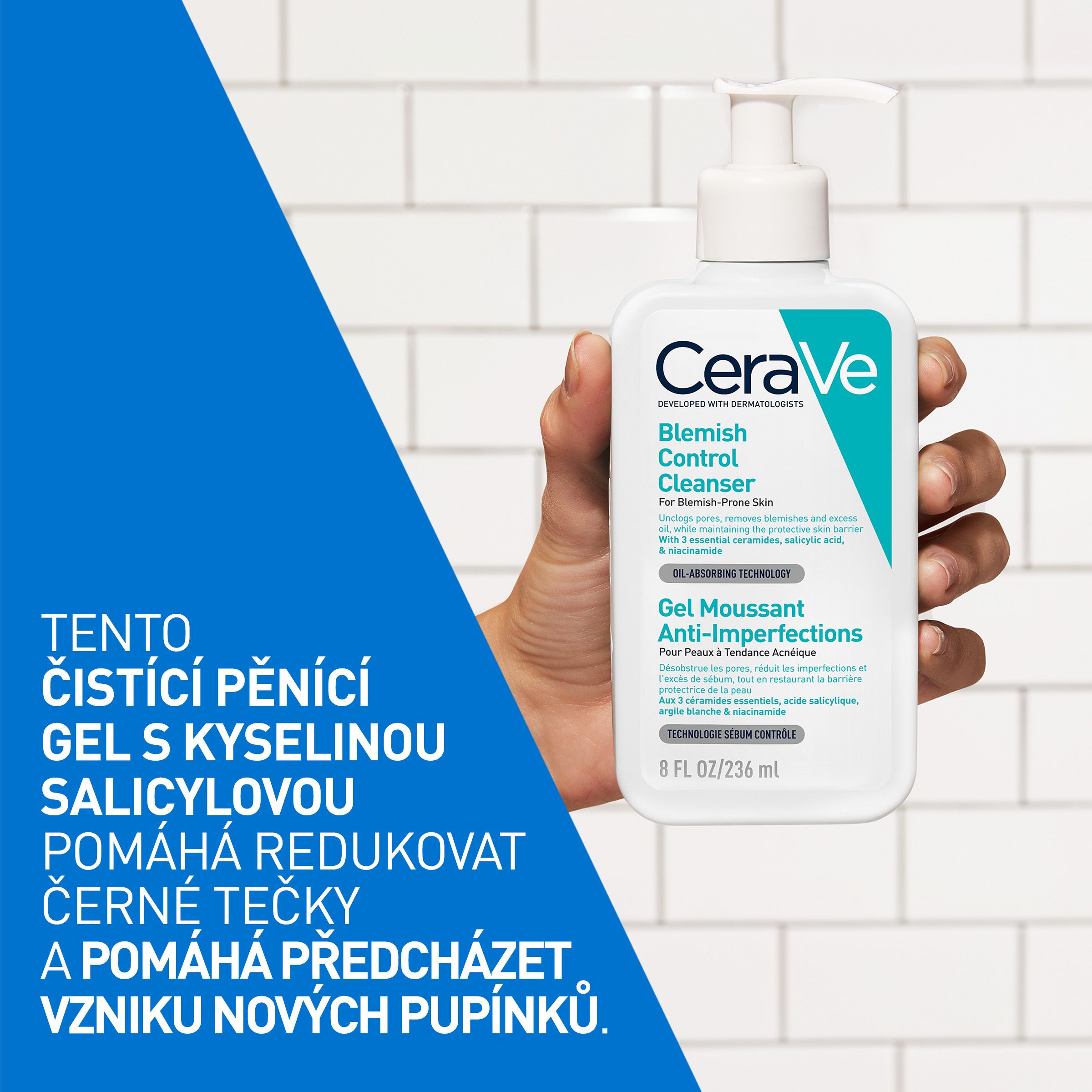 CeraVe Čisticí gel proti nedokonalostem 236 ml