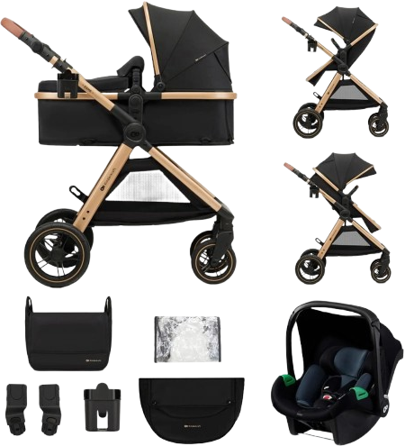 Kinderkraft Kombinovaný kočárek 3v1 Esme Pro Pure Black