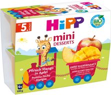 HiPP BIO Jablka s broskvemi 4 x 100 g