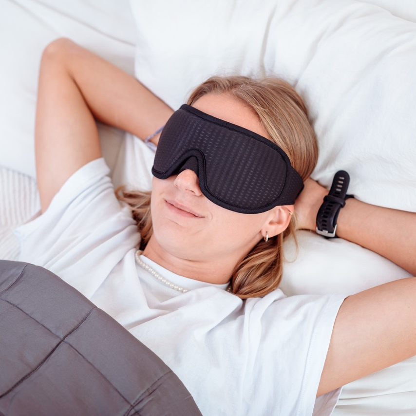 SleepLab Dreamer Maska na spaní černá 23.5 cm