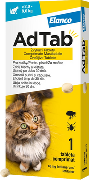AdTab 48mg Žvýkací tableta pro kočky 2 - 8kg