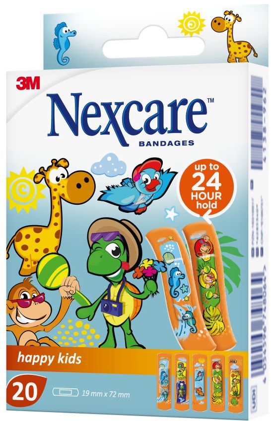 3M Nexcare Happy Kids náplast ZOO 20 ks