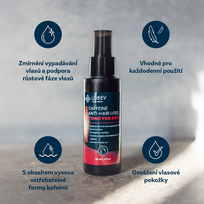 Lobey Kofeinové tonikum proti padání vlasů pro muže 90 ml