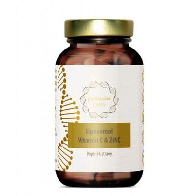 Puravia LABS Lipozomální vitamín C se zinkem 60 kapslí