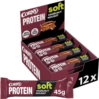 Corny Protein SOFT, Lískový oříšek - nugát 45 g