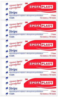 Spofaplast 3M 156N náplast 72x19mm 5 ks