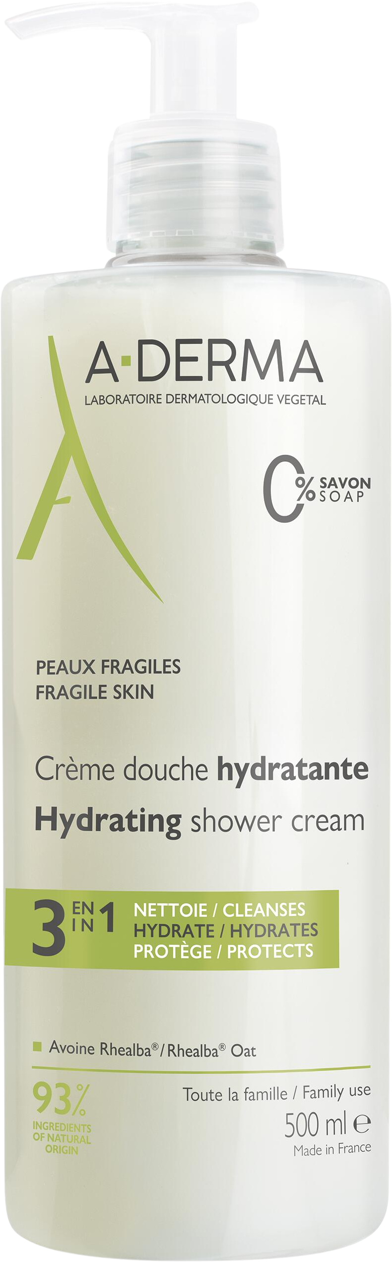 A-Derma Hydratační sprchový krém 500 ml