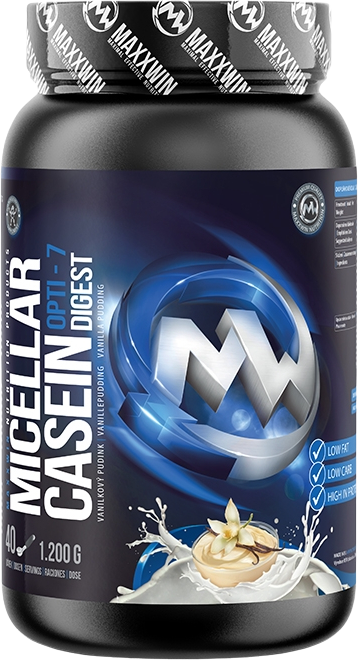 Maxxwin Micellar Casein Opti-7-Digest vanilkový pudink 1200 g