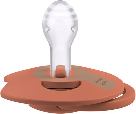 LOVI Dudlík silikonový dynamický PRIME 18m+ Granola/Orange 2 ks