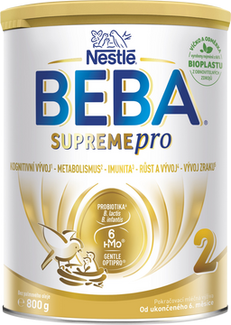Nestlé Beba SUPREMEpro 2 kojenecké mléko od ukončeného 6. měsíce 6HMO 800 g