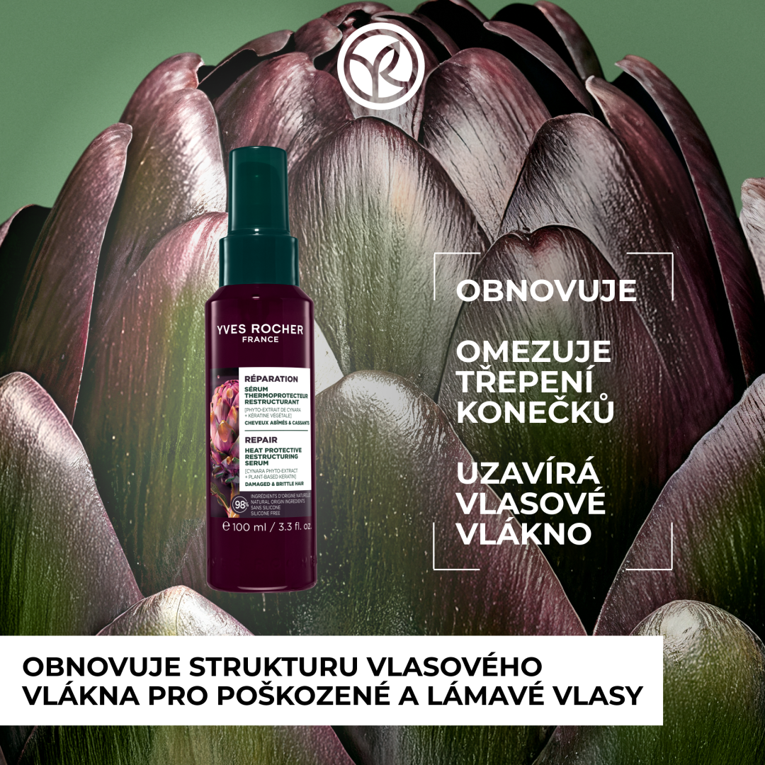 Yves Rocher Haircare Botanical Solutions, Regenerační sérum s tepelnou ochranou 100 ml