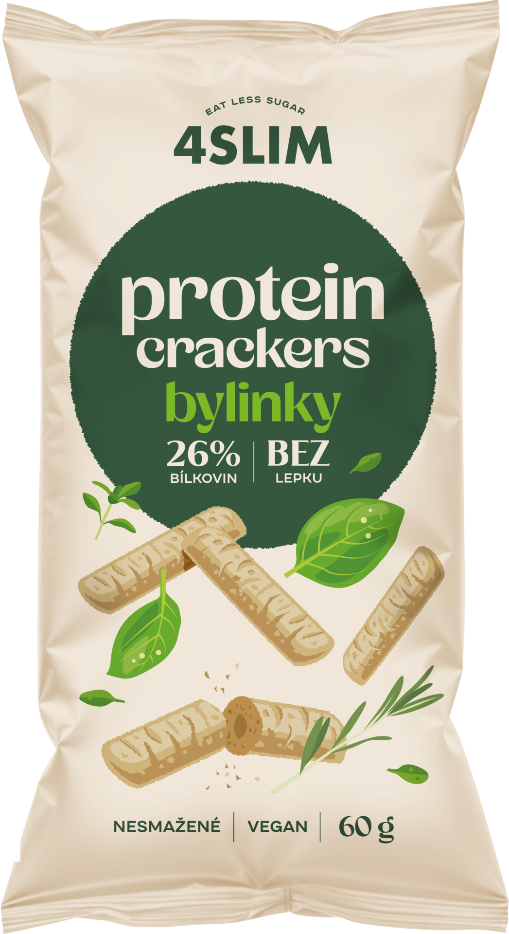 4Slim Protein crackers bylinky 60 g