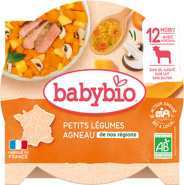 Babybio Menu dušená zelenina s jehněčím masem 230 g