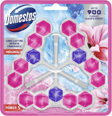 Domestos Power 5 Pink magnolia WC blok 3 x 50 g