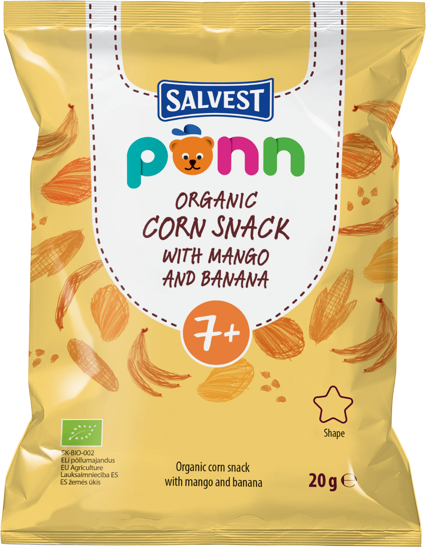 Salvest Põnn BIO Mangové křupky 20 g