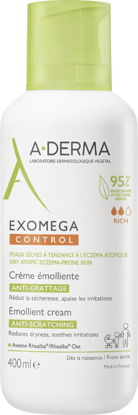A-Derma Exomega Control Emolienční krém pro suchou kůži se sklonem k atopii 400 ml