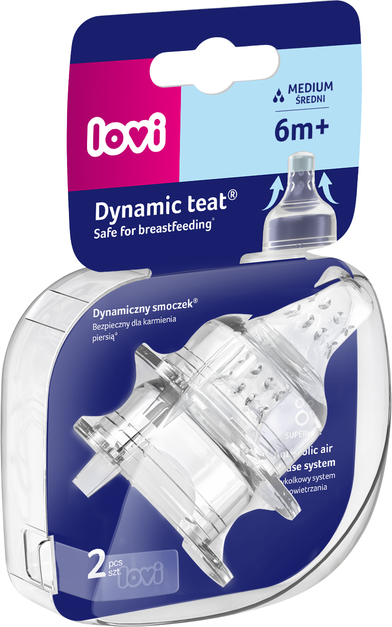LOVI Dudlík Super vent, střední 6m+ 2 ks