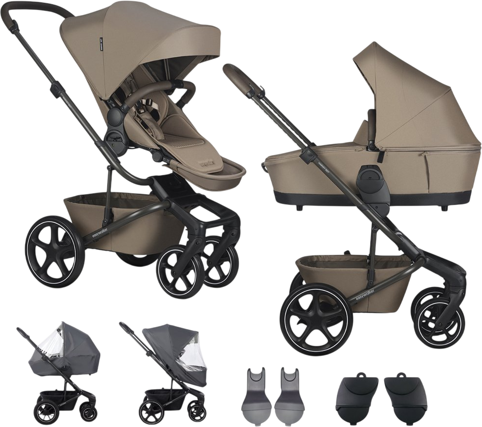 Easywalker Set XL kočárek kombinovaný Harvey NXT s příslušenstvím Mocha Brown