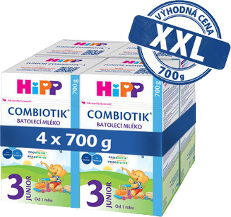 HiPP 3 JUNIOR Combiotik mléko 4 x 700 g