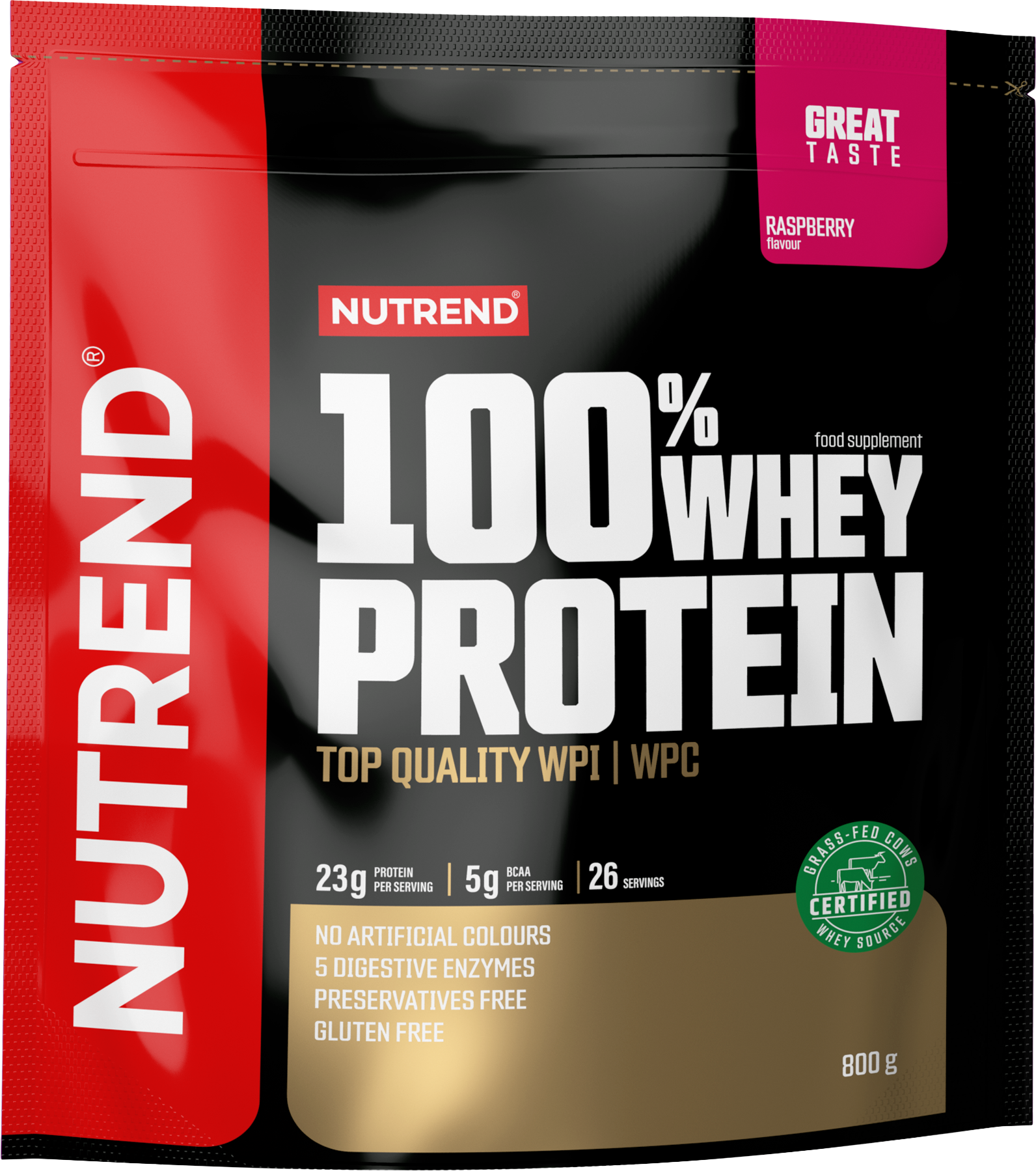 Nutrend 100% Whey Protein Malina 800 g