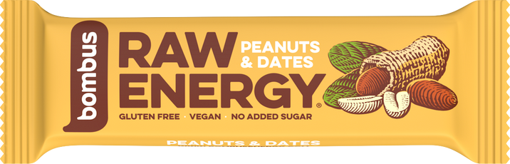 Bombus RAW Energy arašídy a datle 50 g