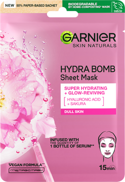 Garnier Skin Naturals Hydratační textilní maska na oživení jasu Sakura 28 g