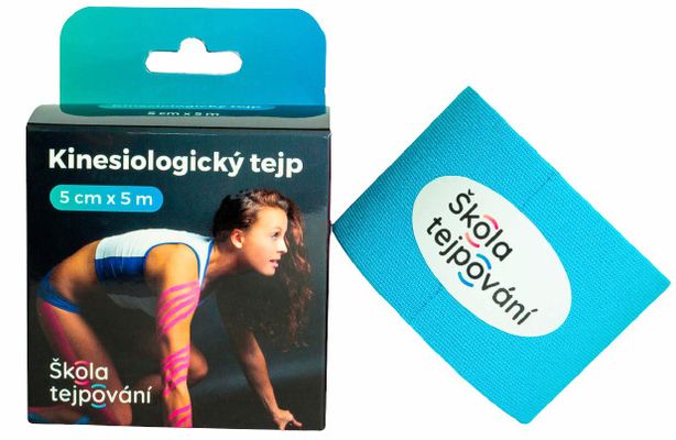 Škola tejpování Kinesiologický tejp - modrá 5 m