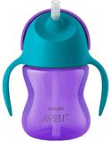 Philips Avent Hrnek s brčkem Bendy dívka 200 ml